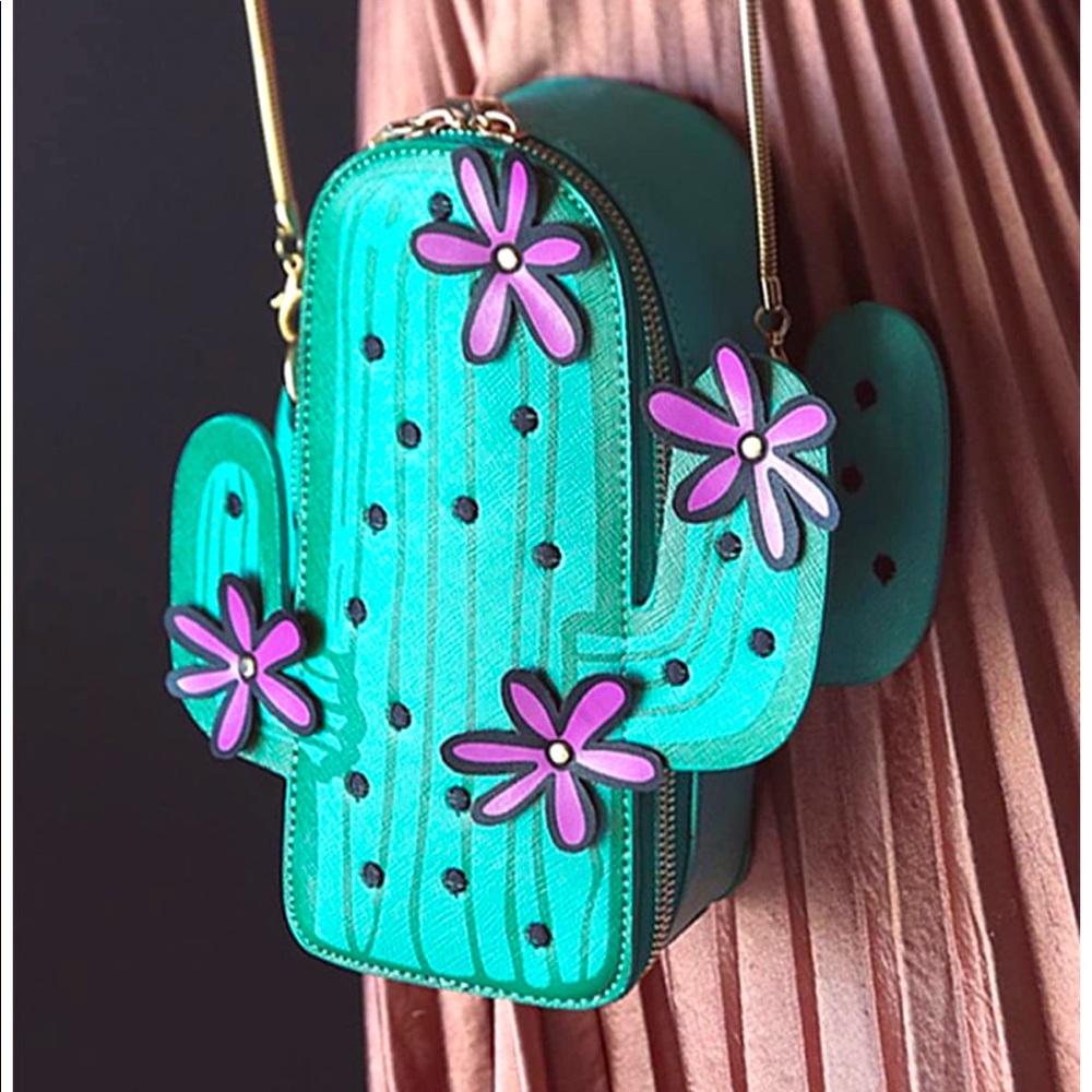 Cactus shape mini cross body bag .purse shoulder.